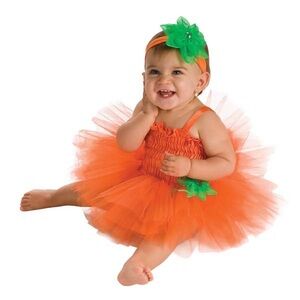 Pumpkin Calabaza Tutu Dress 3 Peace Rubie’s Costume Infant 2 Sizes: 0-6/6-12 Mon